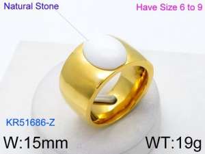 Stainless Steel Stone&Crystal Ring - KR51686-Z