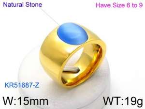 Stainless Steel Stone&Crystal Ring - KR51687-Z