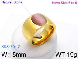 Stainless Steel Stone&Crystal Ring - KR51691-Z