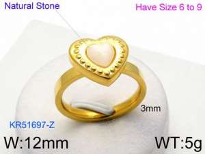 Stainless Steel Stone&Crystal Ring - KR51697-Z