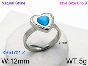 Stainless Steel Stone&Crystal Ring - KR51701-Z