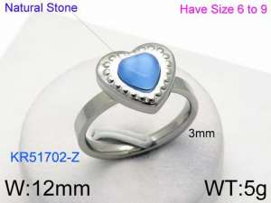 Stainless Steel Stone&Crystal Ring - KR51702-Z