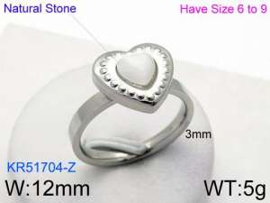 Stainless Steel Stone&Crystal Ring - KR51704-Z