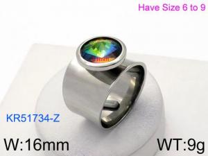 Stainless Steel Stone&Crystal Ring - KR51734-Z