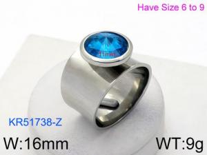 Stainless Steel Stone&Crystal Ring - KR51738-Z