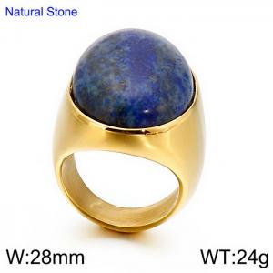 Stainless Steel Stone&Crystal Ring - KR52428-GC
