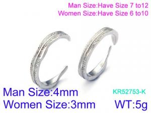 Stainless Steel Lover Ring - KR52753-K