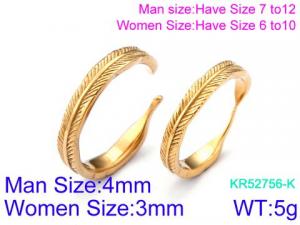 Stainless Steel Lover Ring - KR52756-K