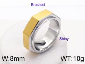 Stainless Steel Gold-plating Ring - KR53505-GC