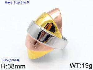 Stainless Steel Gold-plating Ring - KR53721-LK