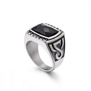 Stainless Steel Stone&Crystal Ring - KR53755-LU