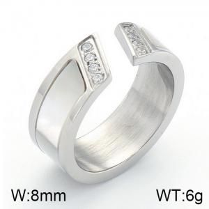Stainless Steel Stone&Crystal Ring - KR54099-GC