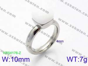 Stainless Steel Stone&Crystal Ring - KR54176-Z