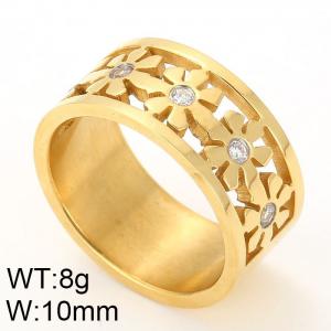 Stainless Steel Gold-Plating Ring - KR5835-K