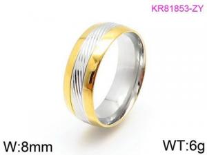Stainless Steel Gold-plating Ring - KR81853-ZY