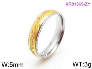 Stainless Steel Gold-plating Ring - KR81869-ZY