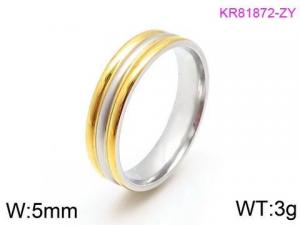 Stainless Steel Gold-plating Ring - KR81872-ZY