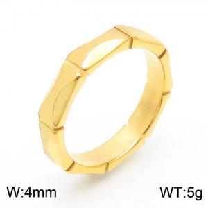Stainless Steel Gold-plating Ring - KR82014-GC
