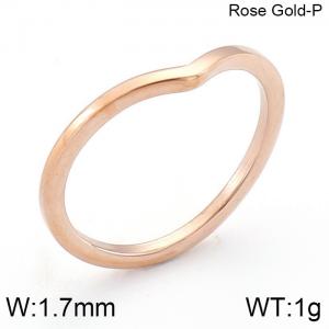 Stainless Steel Rose Gold-plating Ring - KR82057-GC