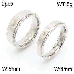 Stainless Steel Lover Ring - KR82202-K