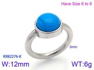 Stainless Steel Stone&Crystal Ring - KR82276-K