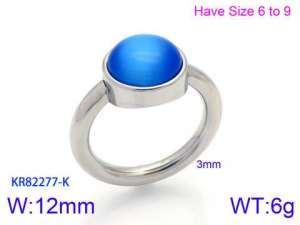 Stainless Steel Stone&Crystal Ring - KR82277-K