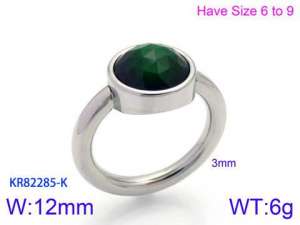 Stainless Steel Stone&Crystal Ring - KR82285-K