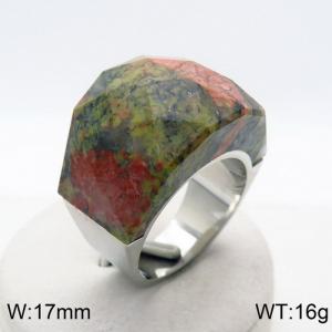 Stainless Steel Stone&Crystal Ring - KR82750-GC