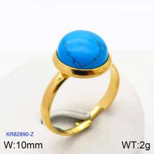 Stainless Steel Stone&Crystal Ring - KR82890-Z