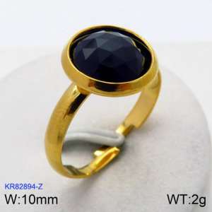 Stainless Steel Stone&Crystal Ring - KR82894-Z