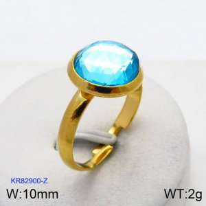 Stainless Steel Stone&Crystal Ring - KR82900-Z