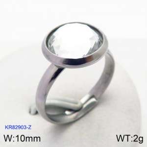 Stainless Steel Stone&Crystal Ring - KR82903-Z