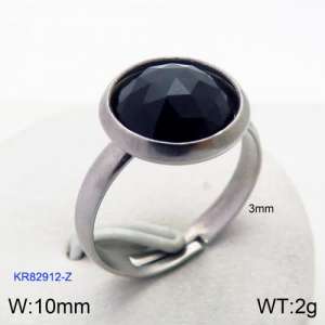 Stainless Steel Stone&Crystal Ring - KR82912-Z