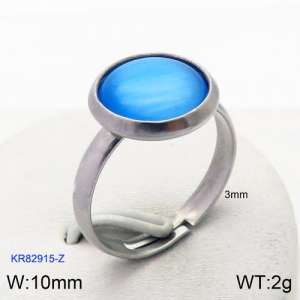 Stainless Steel Stone&Crystal Ring - KR82915-Z