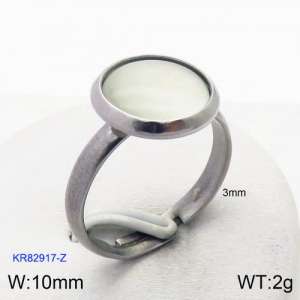 Stainless Steel Stone&Crystal Ring - KR82917-Z