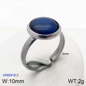 Stainless Steel Stone&Crystal Ring - KR82918-Z