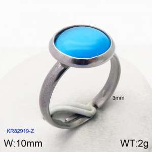 Stainless Steel Stone&Crystal Ring - KR82919-Z