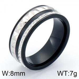 Stainless Steel Stone&Crystal Ring - KR83013-KGC