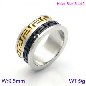 Stainless Steel Gold-plating Ring - KR86746-K