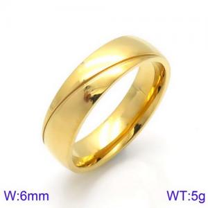 Stainless Steel Gold-plating Ring - KR86750-K