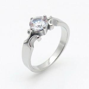 Stainless Steel Stone&Crystal Ring - KR88800-ZY