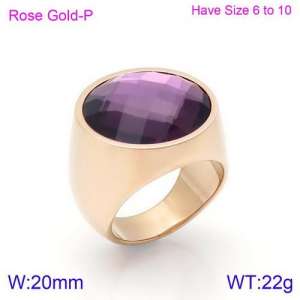 Stainless Steel Stone&Crystal Ring - KR88920R-K