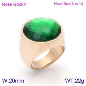 Stainless Steel Stone&Crystal Ring - KR88921R-K