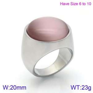 Stainless Steel Stone&Crystal Ring - KR88924S-K