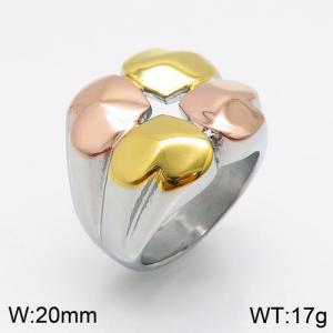 Stainless Steel Rose Gold-plating Ring - KR89085-LK