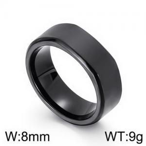 Stainless Steel Black-plating Ring - KR89909-KFC
