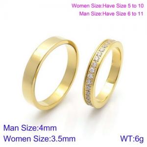 Stainless Steel Lover Ring - KR91538-K