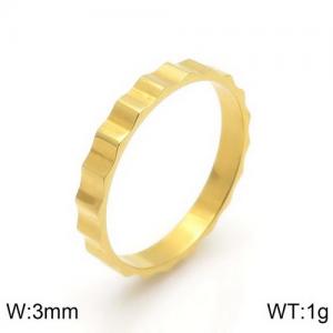 Stainless Steel Gold-plating Ring - KR91541-GC