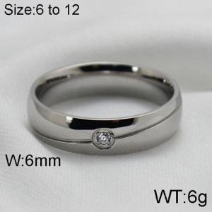 Stainless Steel Stone&Crystal Ring - KR91883-WGSF