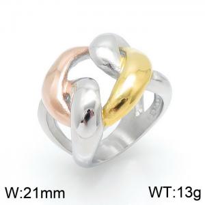 Stainless Steel Gold-plating Ring - KR92308-LK